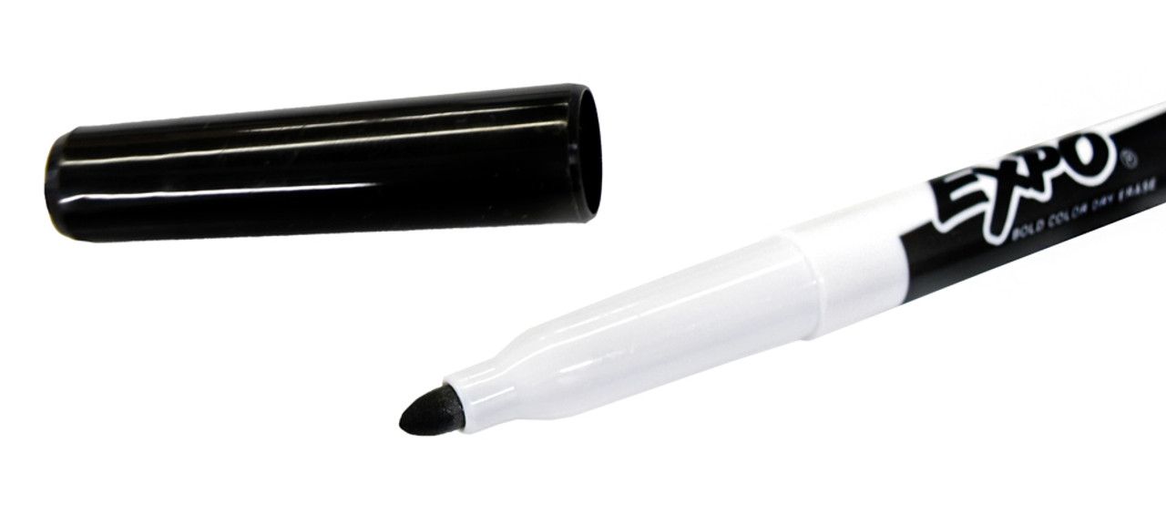 Expo Dry Erase Markers, Fine Tip, Black - 4 pack