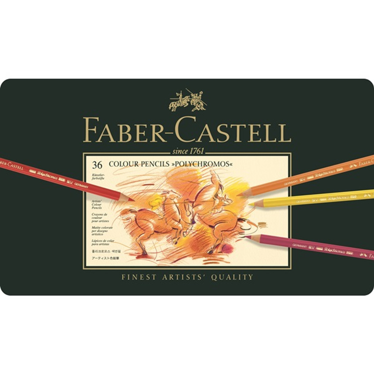 NEW 36 Faber-Castell Polychromos Artist Colour Colouring Pencils Tin Set  Coloure