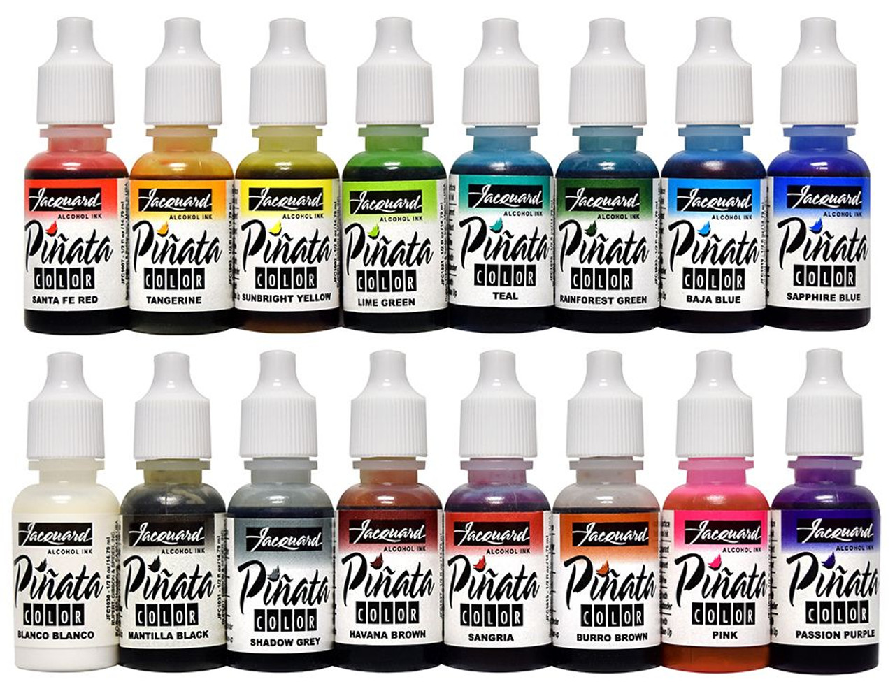 Jacquard Pinata Alcohol Inks- Multicolor Pack of 16