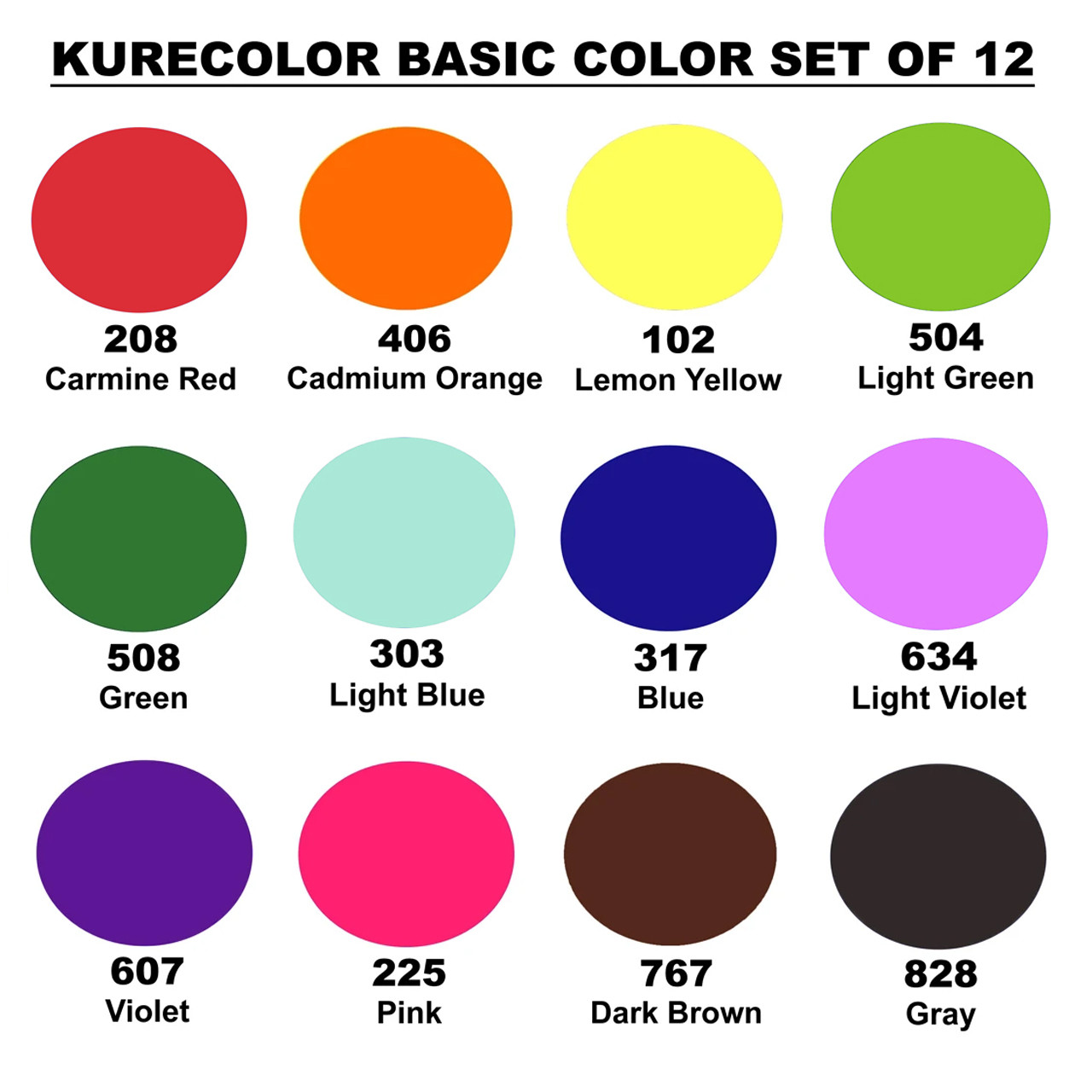 Zig Kurecolor Alcohol Ink Basic Colors Set of 12 Zig Kurecolor Alcohol Ink Basic Colors Set of 12