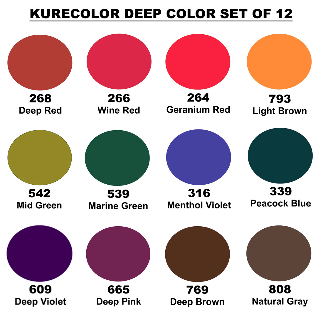 Zig Kurecolor Alcohol Ink Deep Colors Set | Marker Supply