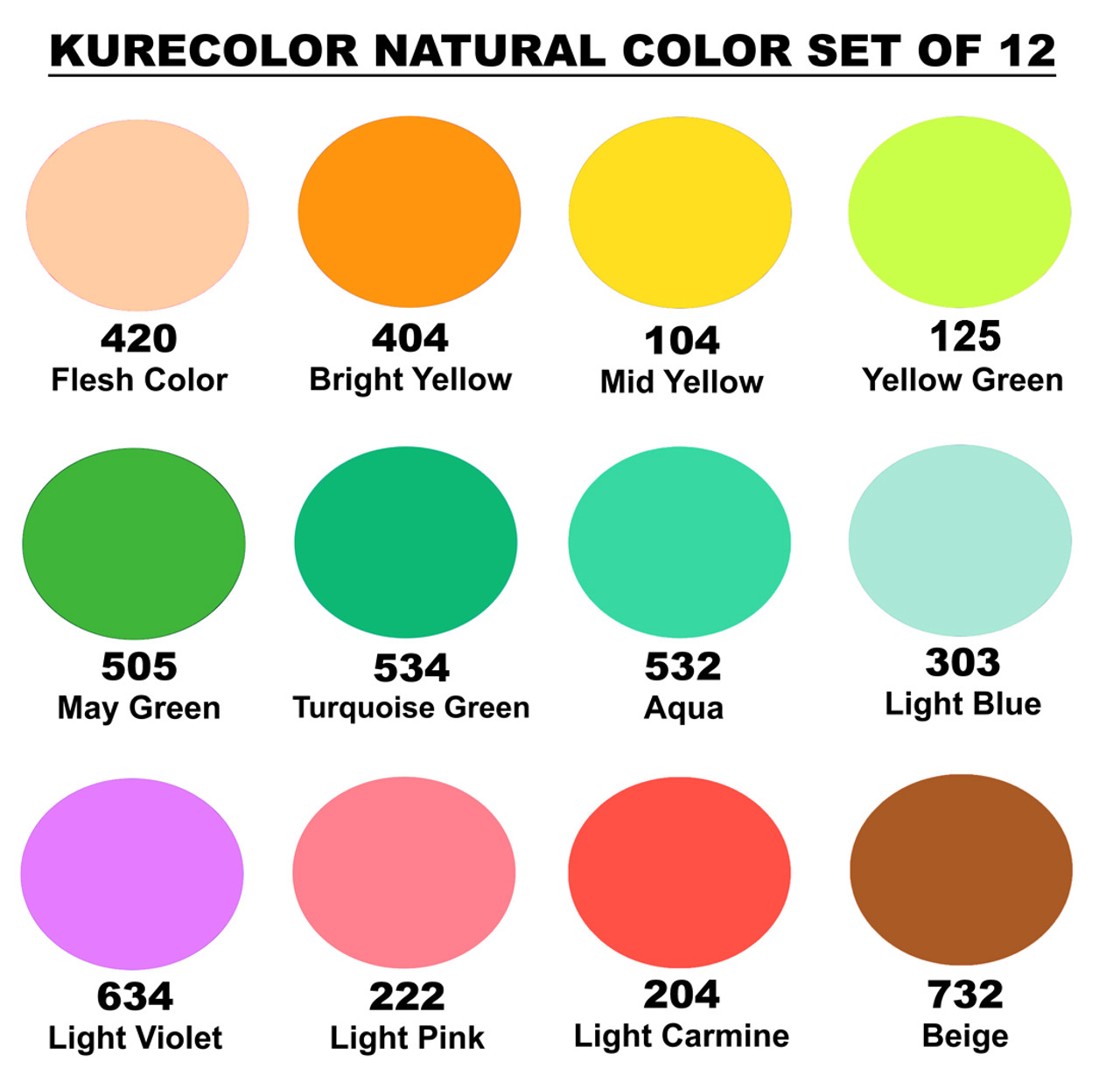 Zig Kurecolor Alcohol Ink Dull Colors Set of 12