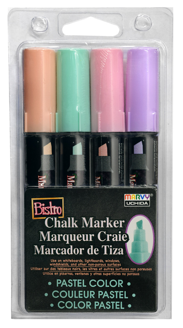 Marvy Uchida Bistro Chalk Marker Fine Set/4 Pastel