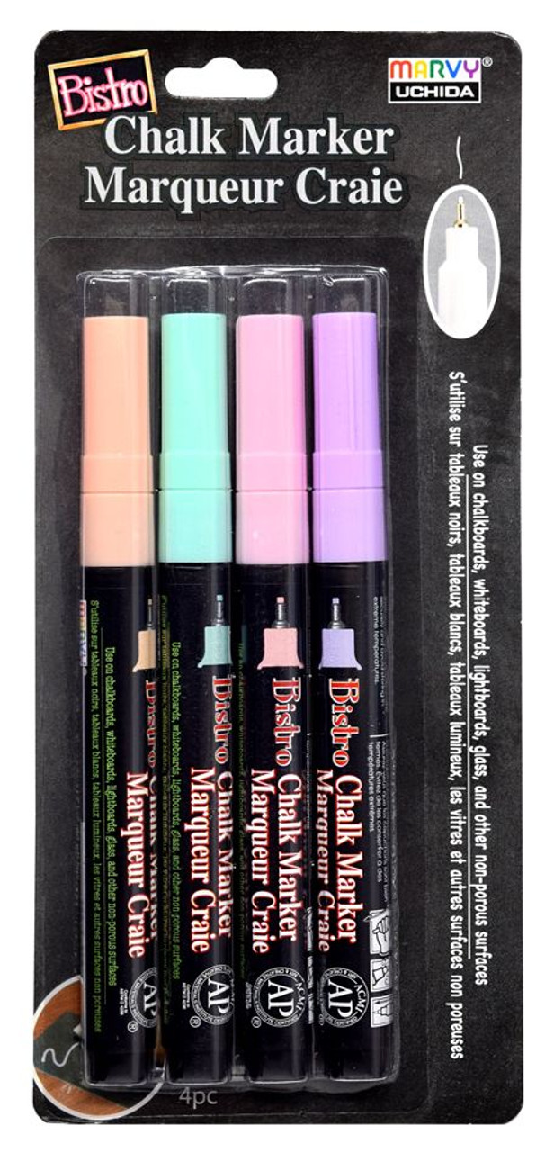 Uchida Chisel Tip Bistro Chalk Marker Art Supplies, Fluorescent Pink