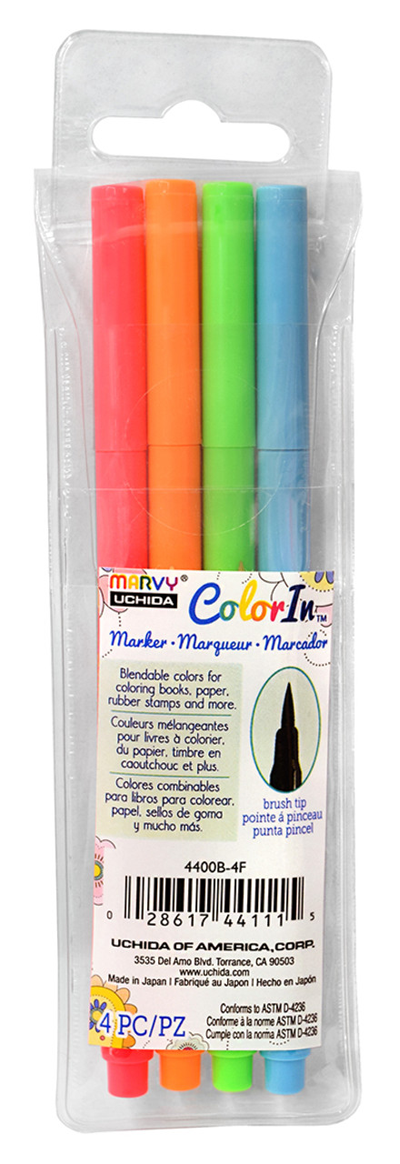 Uchida Colorin Markers Brush 4pc Natural