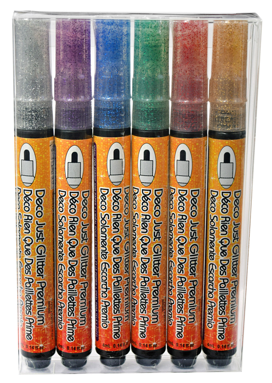 Inc Glitter Marker 6 Assorted Colors for Kids Gift Non-Toxic Water Based  Glitter Marker Pens Writes on Multiple Surfaces with Bullet Tip, Craft