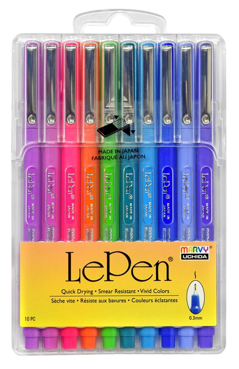 Marvy Le Pen Set of 10- Bright Colors (4300-10C)