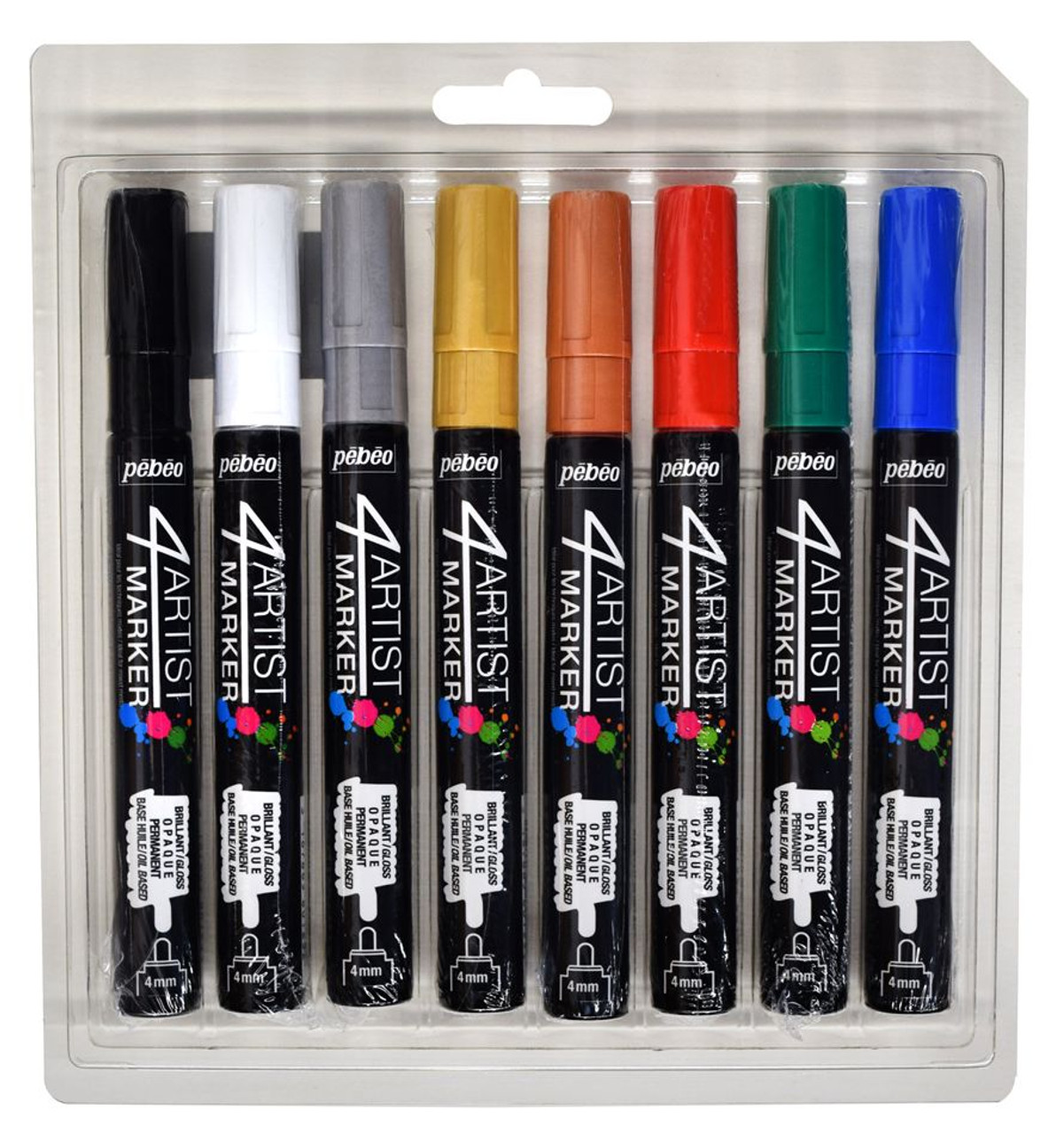 Marqueur peinture 4 mm - Pébéo - Noir - Acrylic Marker - Peinture