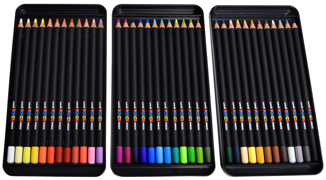 Uni Posca Oil/wax Pencil Packs Blendable Vivid Artist Colouring