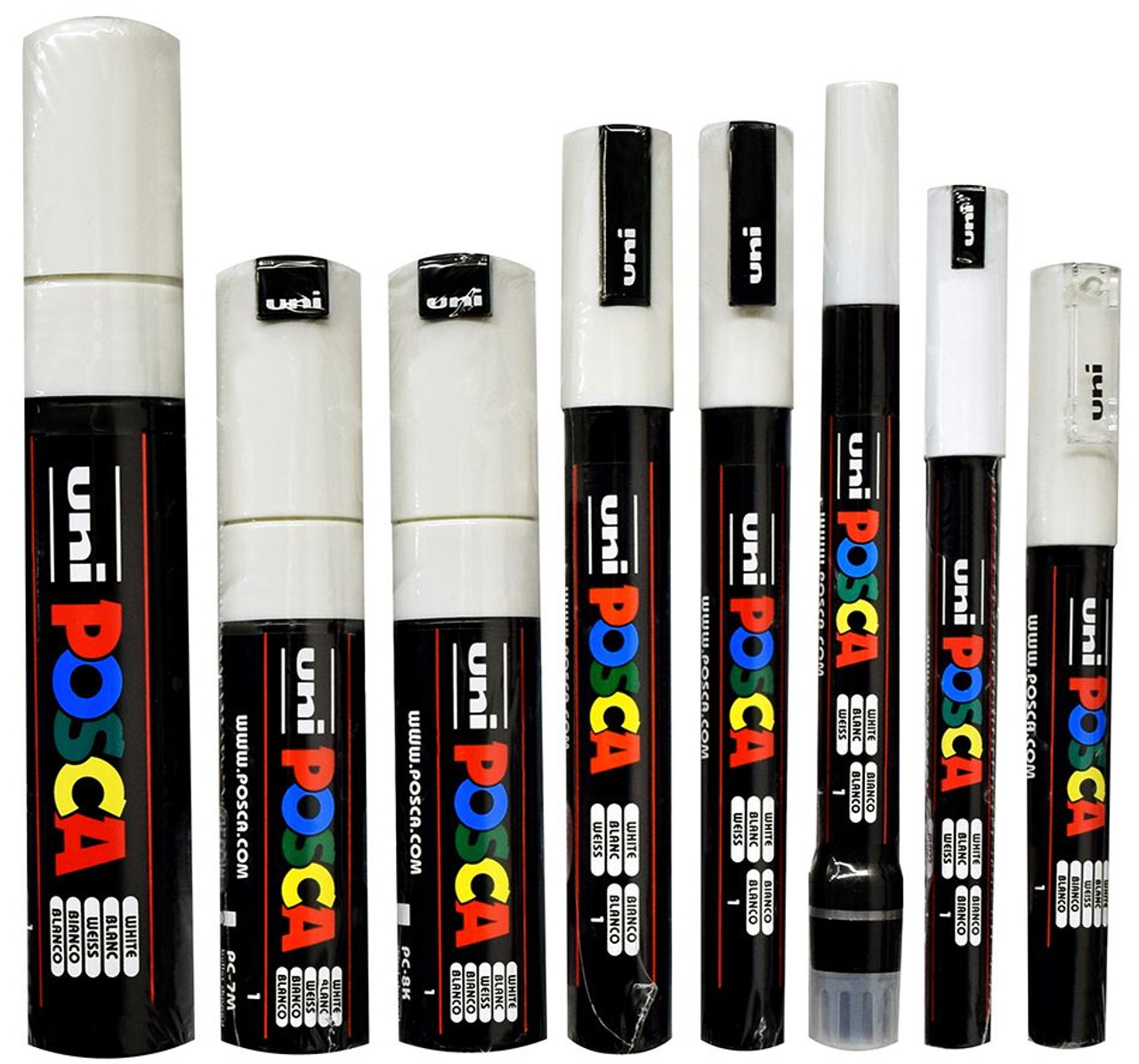 Posca Tip Variety Set- All White