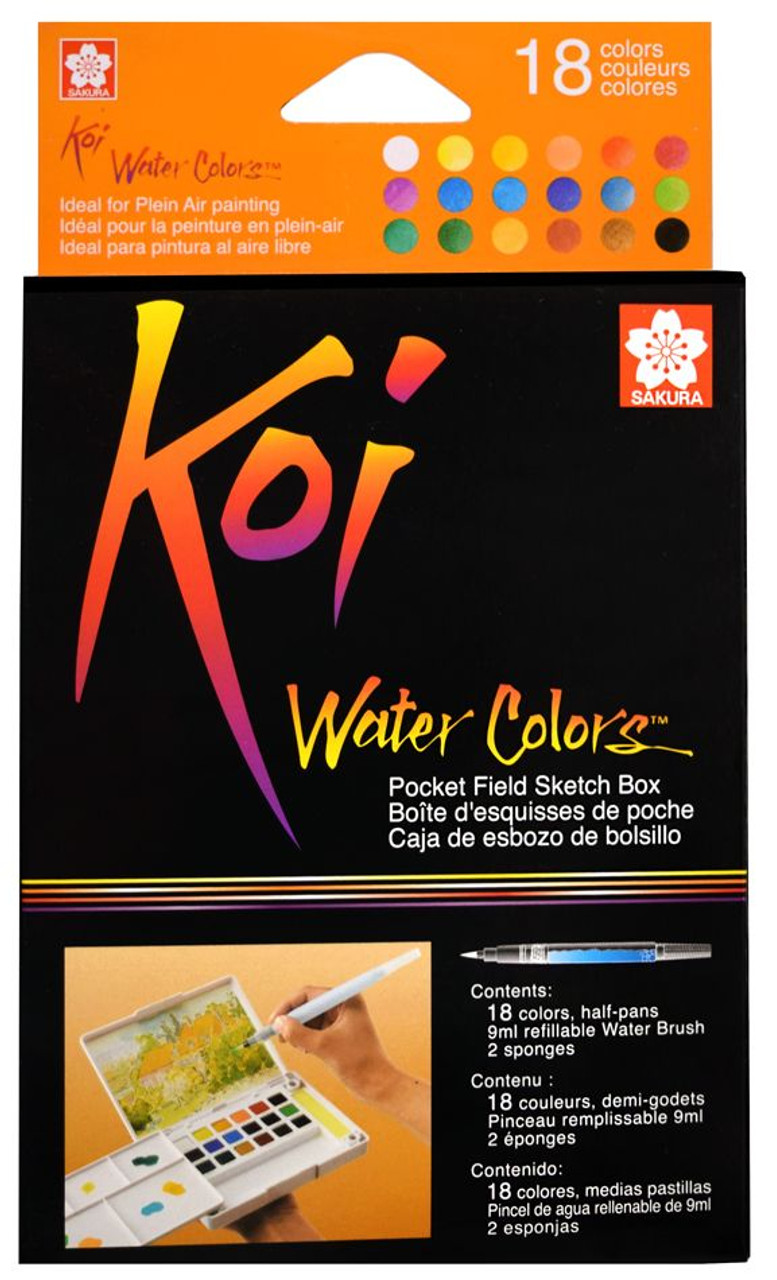 Sakura Koi Water Colors Pocket Field Sketch Box 12 + Brush