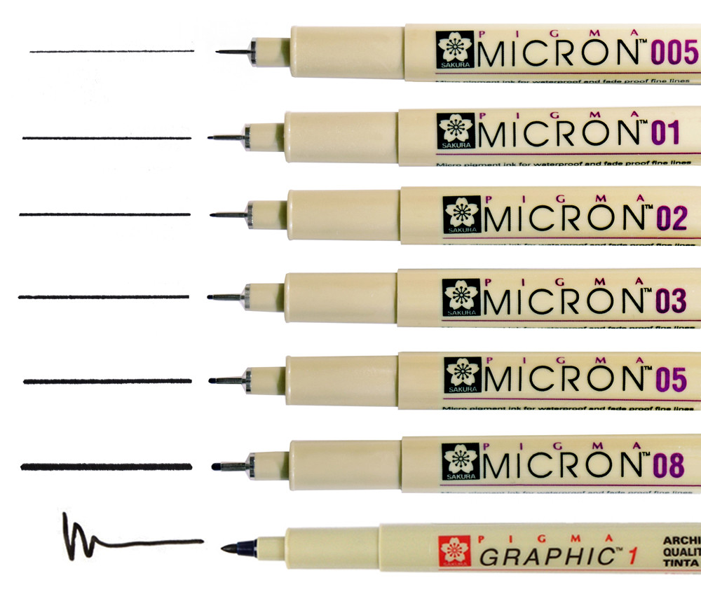 Sakura Pigma Manga-Comic Pro Set of 8 | Marker Supply