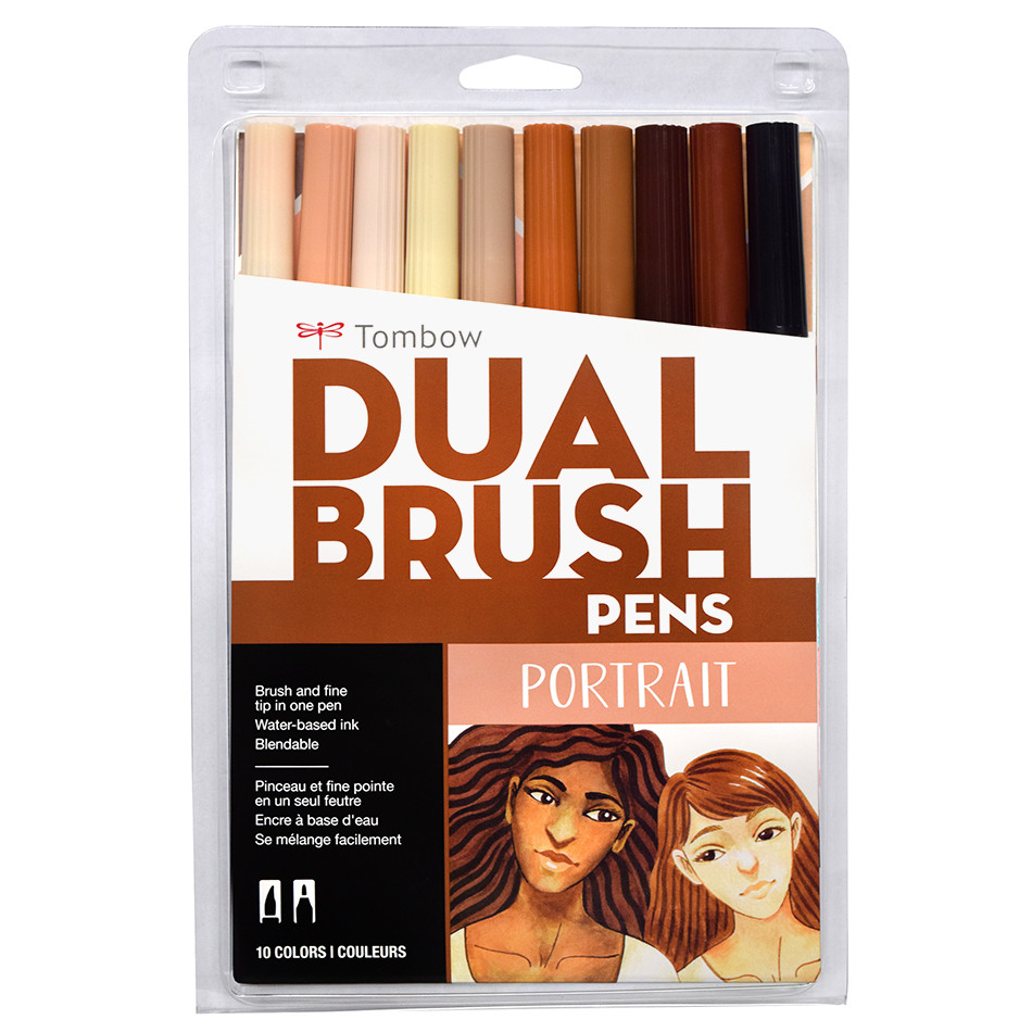 Tombow Dual Brush Pens- Portrait Set of 10 - Main Image