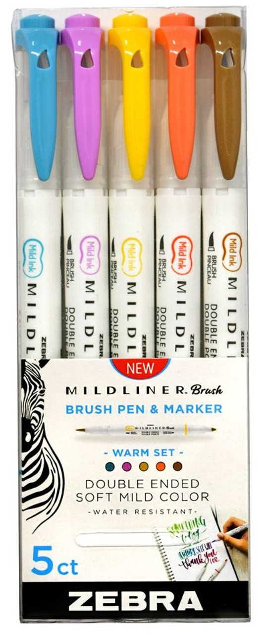 Zebra Mildliner Double-Ended Highlighter Set, 5-Colors, Friendly