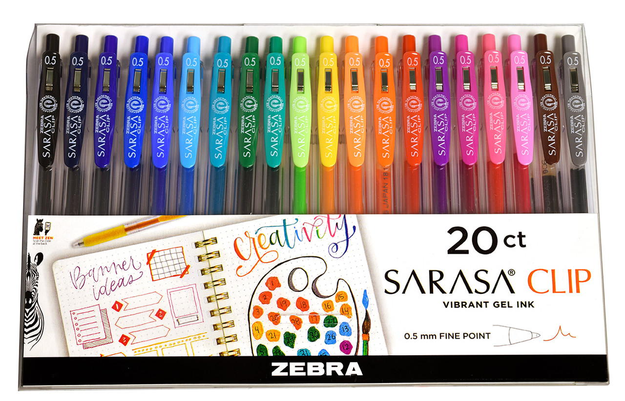 Zebra Sarasa Clip Color Gel Pen Set