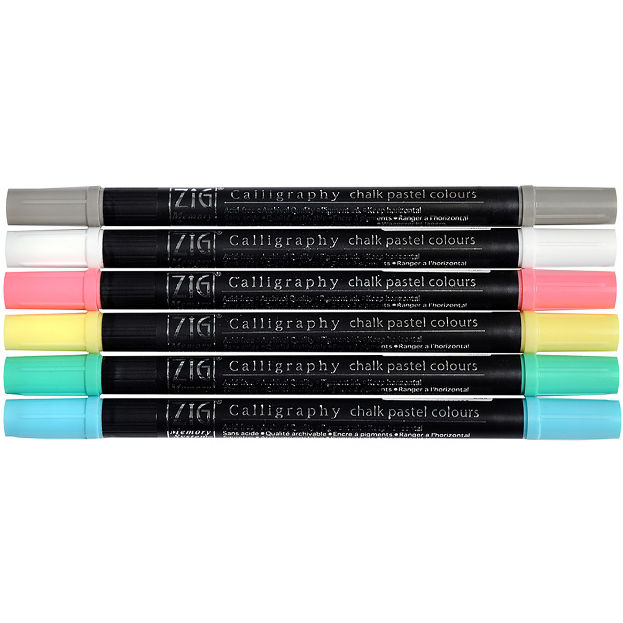 Double-sided pastel brush pens, 6 Kidea colors