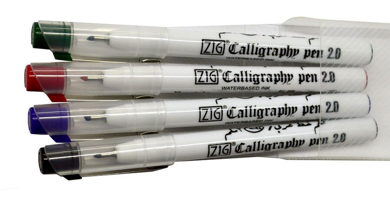 Zig Calligraphy Pen Square Tip, Set of 3 Black