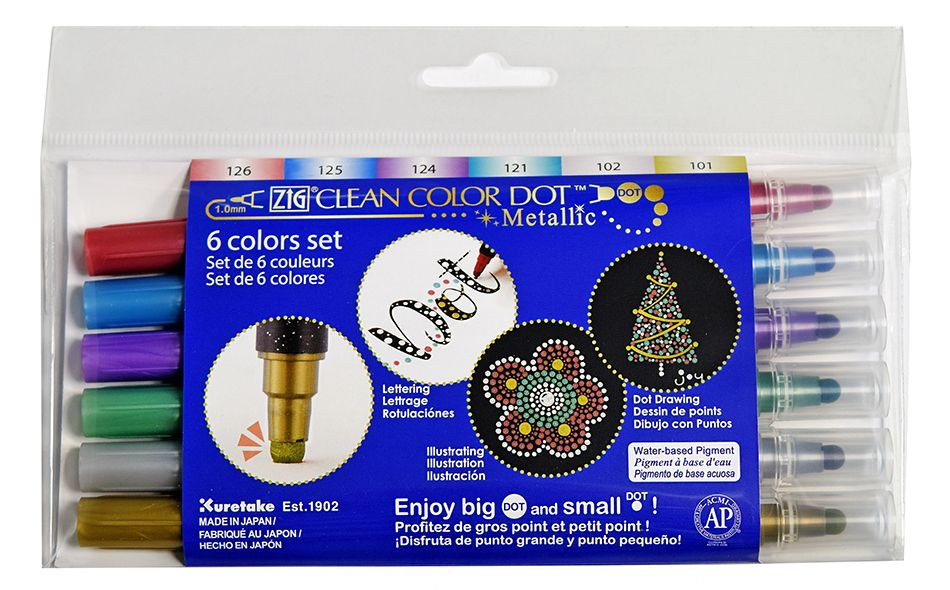 その他 Of Color Bright p706p5g ZIG Clean Color DOT Single-Ended Mild Color Set of 6