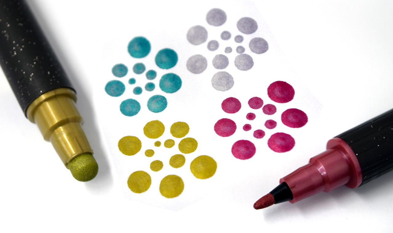 Zig Clean Color DOT Marker Set of 6, Primary Colors