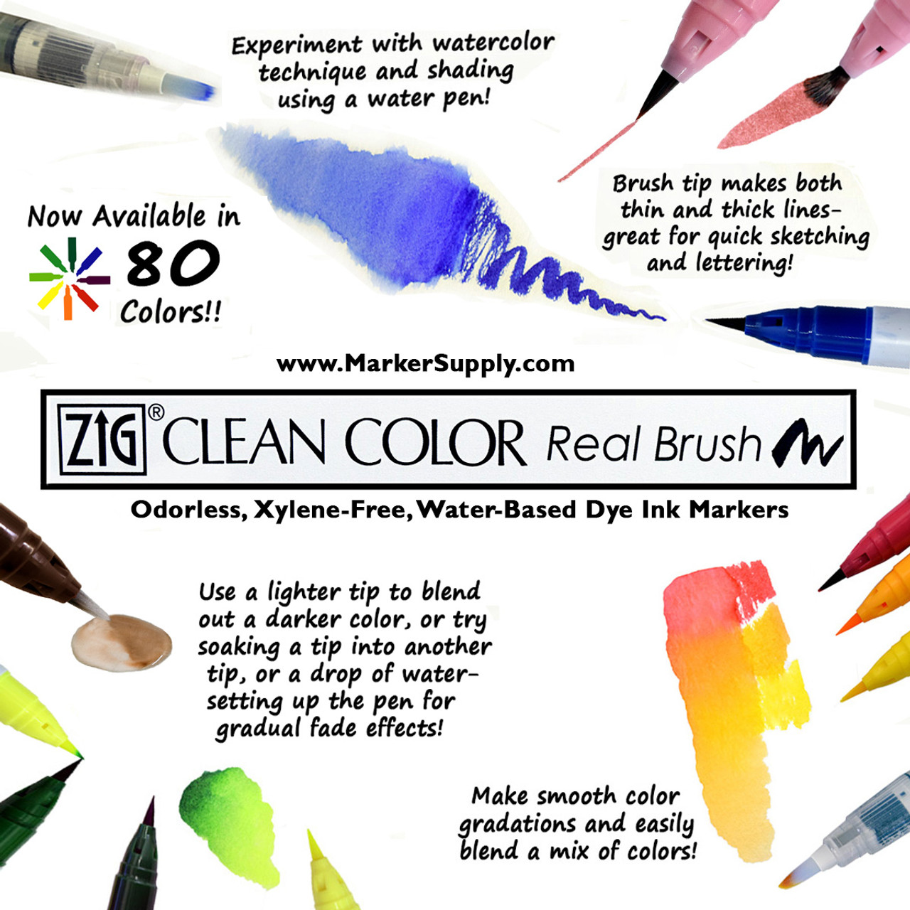 Vibrant Imagimorphia Coloring with Zig Clean Color Real Brush Pens