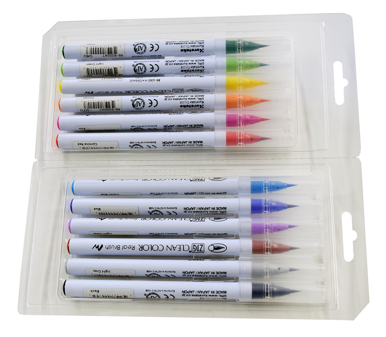 Kuretake Zig Clean Color Real Brush Marker Set, 12-Color Set
