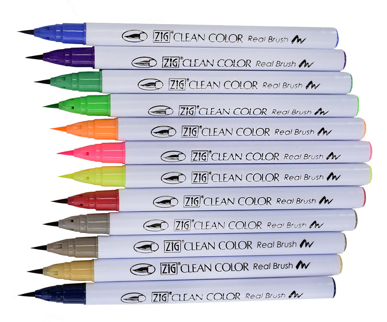 Kuretake Zig Clean Color Real Brush Pen - 6 Color Set