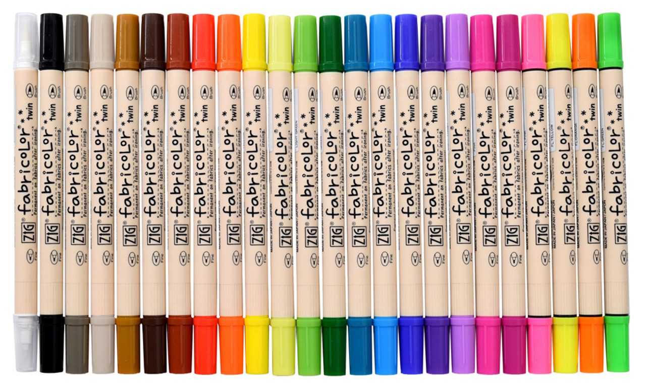 Zig Fabricolor Twin-Tip Markers (Case of 24)