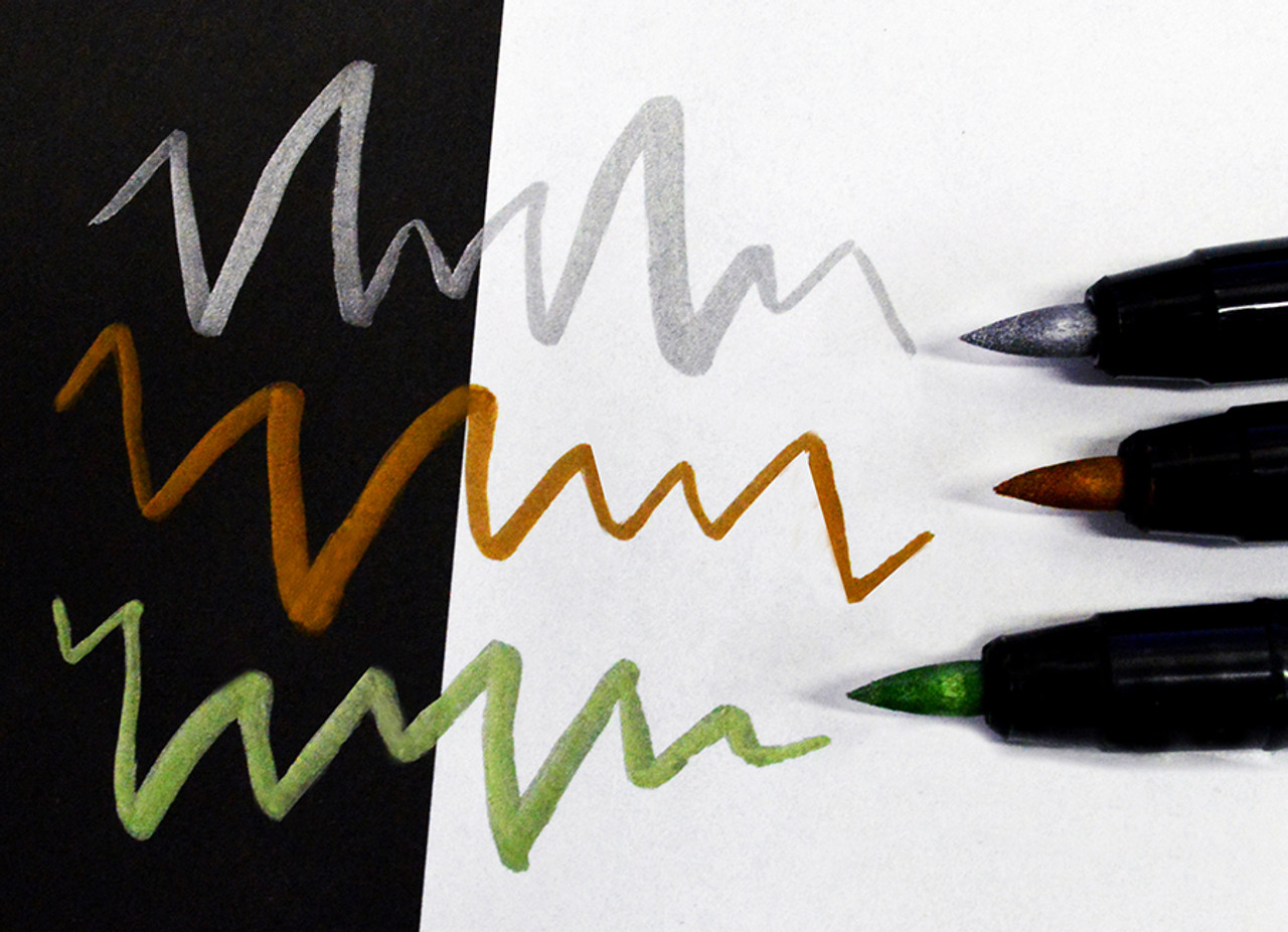 Zig Fudebiyori Metallic Brush Pens