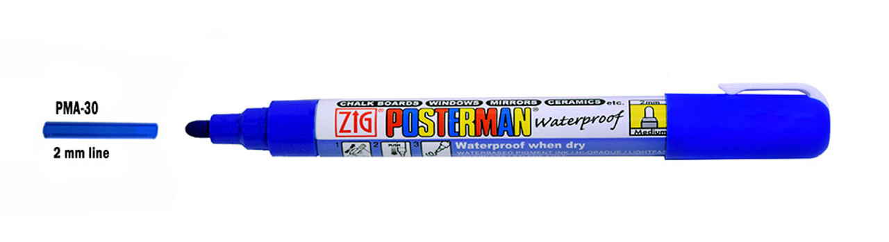 Zig Posterman Fine Tip Marker-White
