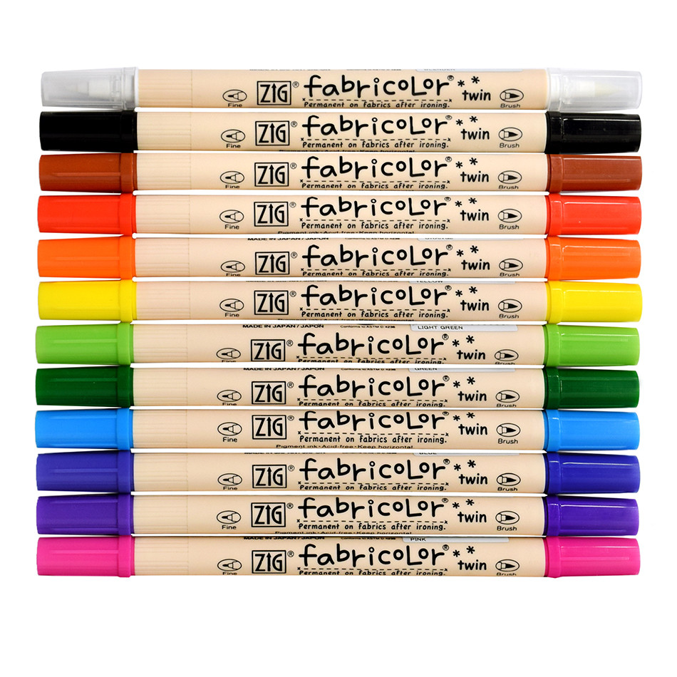 Zig Textile Fabricolor Twin Set of 12