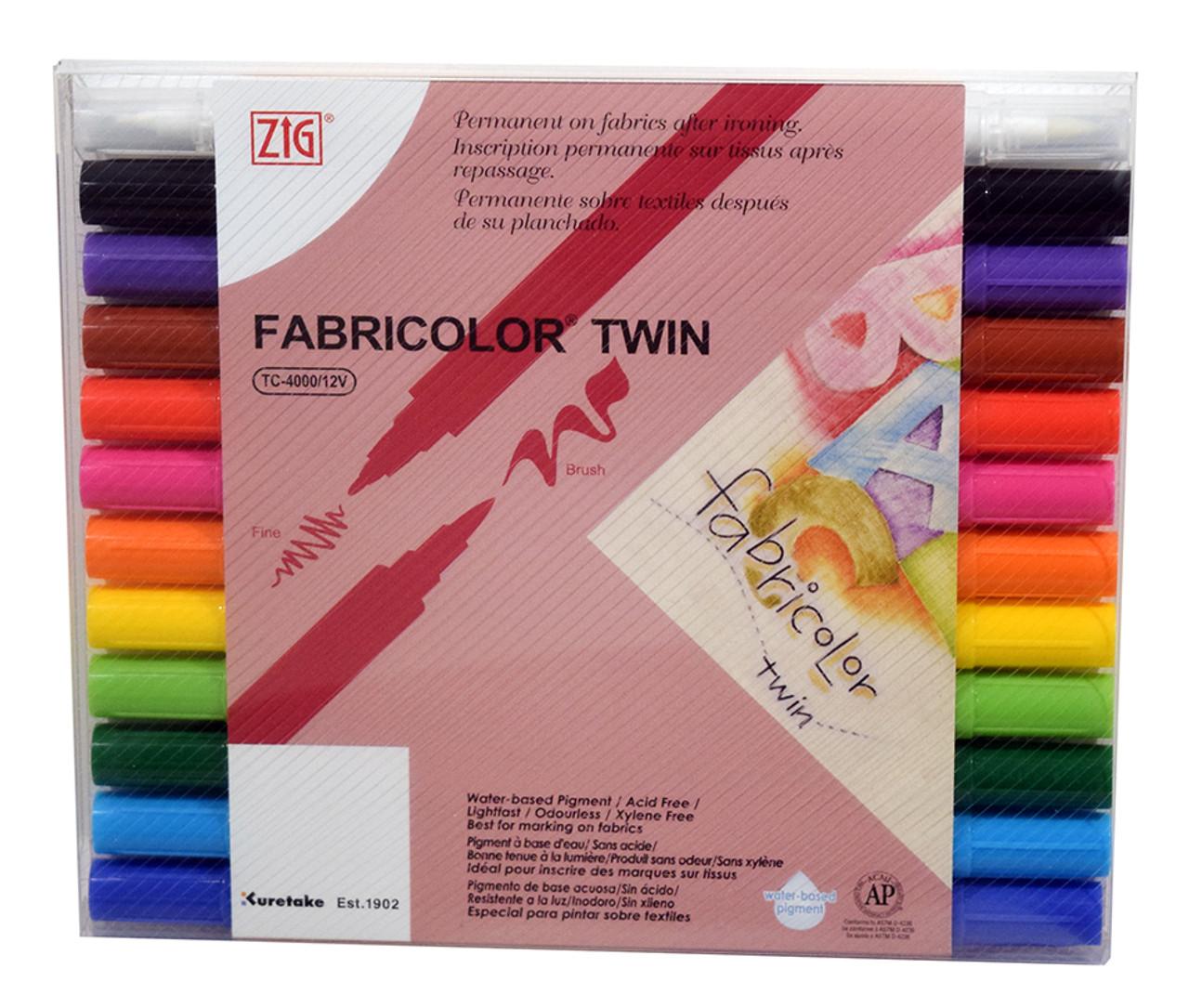 Gain-Art Fabric Markers Permanent for Clothes - 20 Colors Fine Tip Fabric  Pai