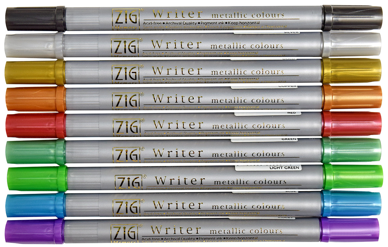 Kuretake Zig Memory System Calligraphy Metallic Marker - Red