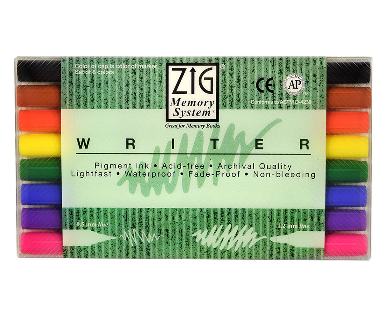Zig Memory System Writer Dual-Tip Markers 8/Pkg
