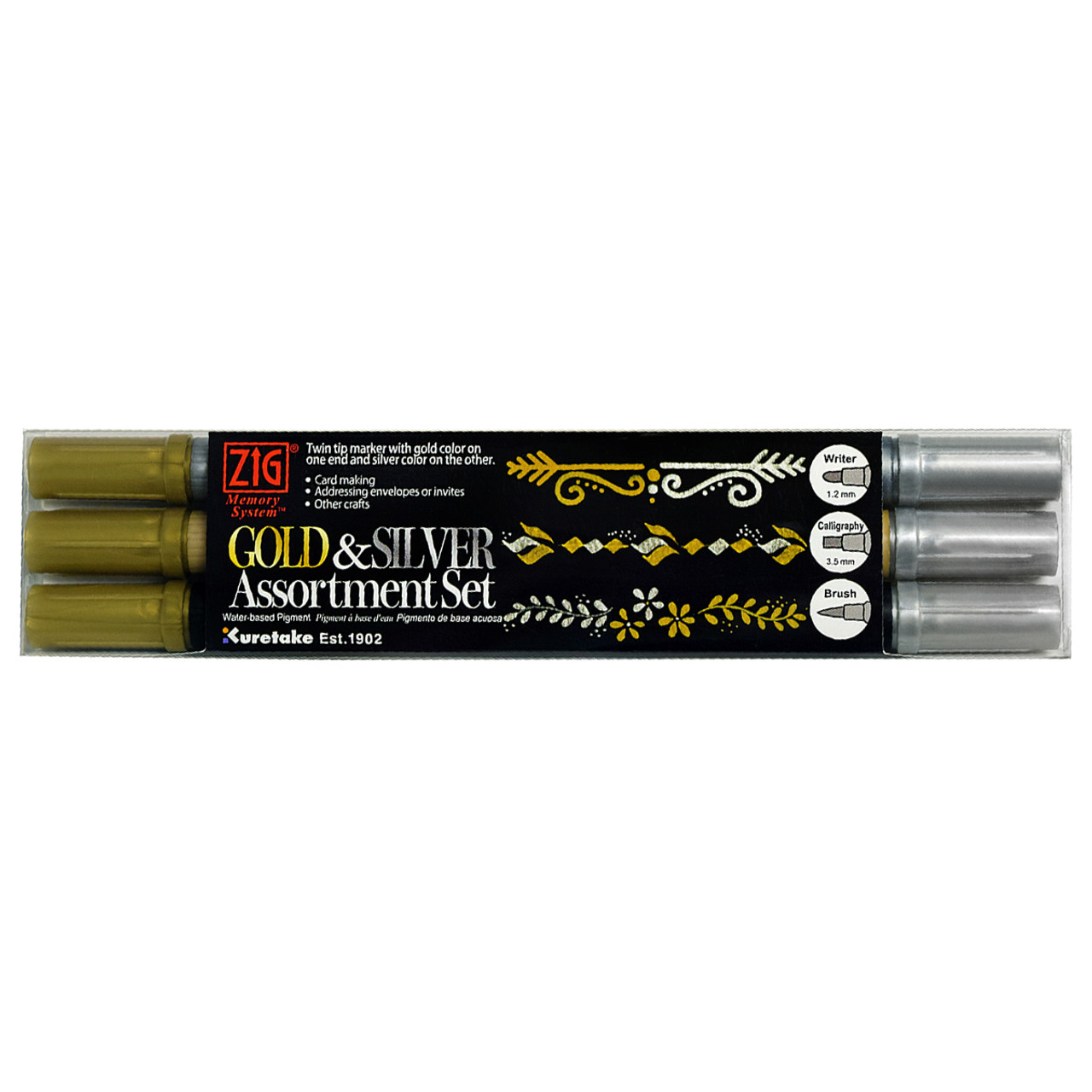 Gold and Silver Metallic Marker Pens Metallic Markers, Pack of 4