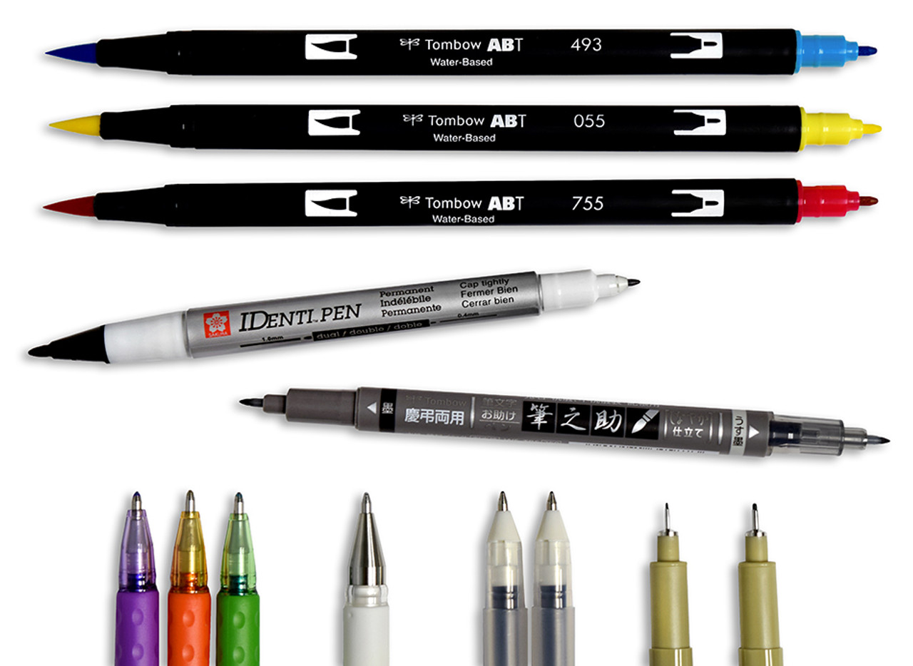 Pentel Sparkle Pop Metallic Gel Pen, (1.0mm) Bold Line, Black/Red Ink -  K91-DA