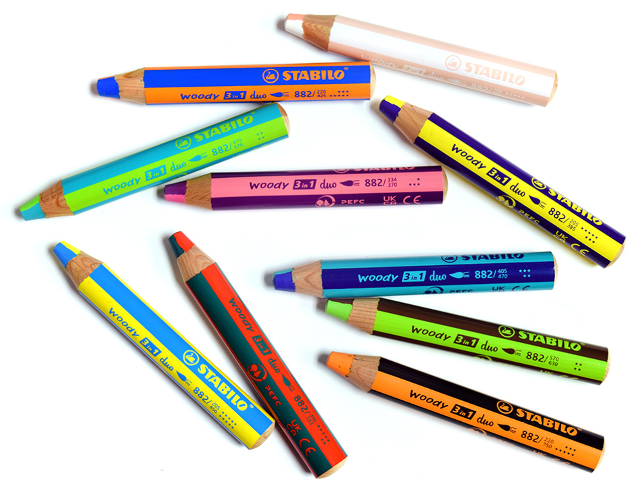 STABILO Woody 3 in 1 Pencil Set, 10-Color 