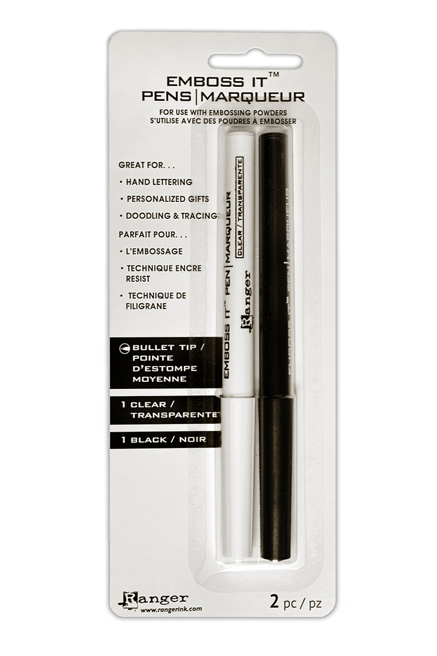 Ranger Emboss It Pens, Black/Clear 2-Pack