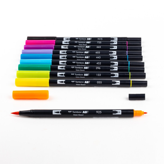 Tombow Dual Brush Pens- Eighties Set of 10