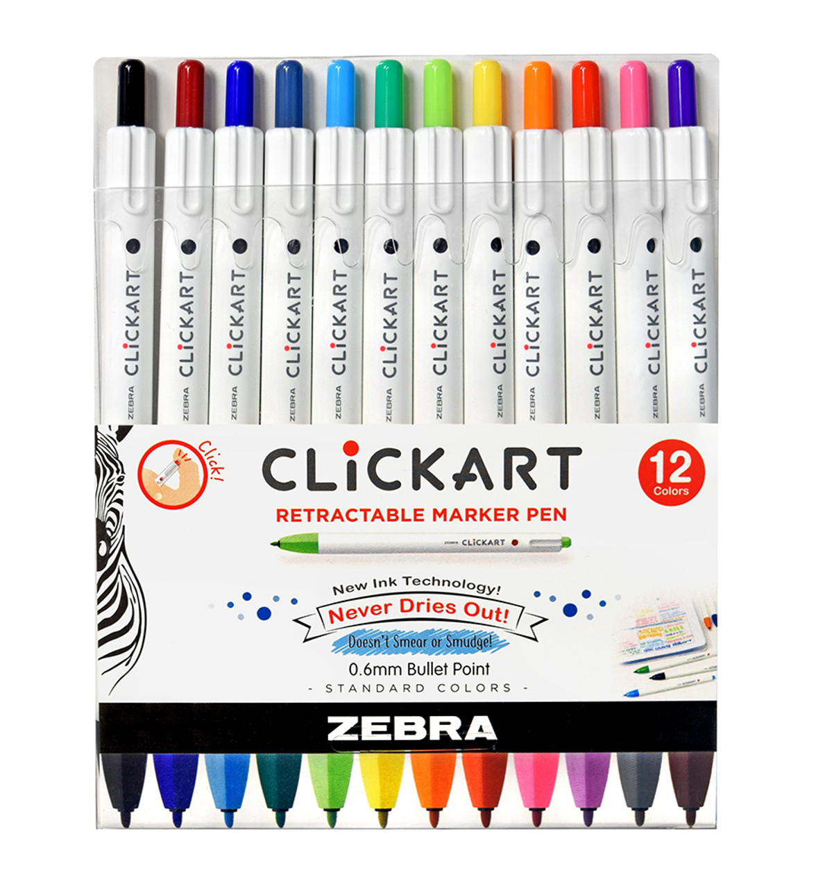 Zebra Click Art NEW 12 Color Pale Set – Tokyo Pen Shop