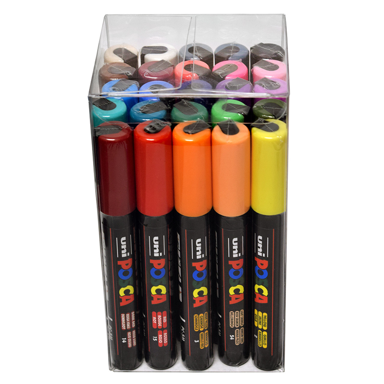 Uni Posca 54 Piece Case - Water Based Acrylic Paint Marker Pen Bundle