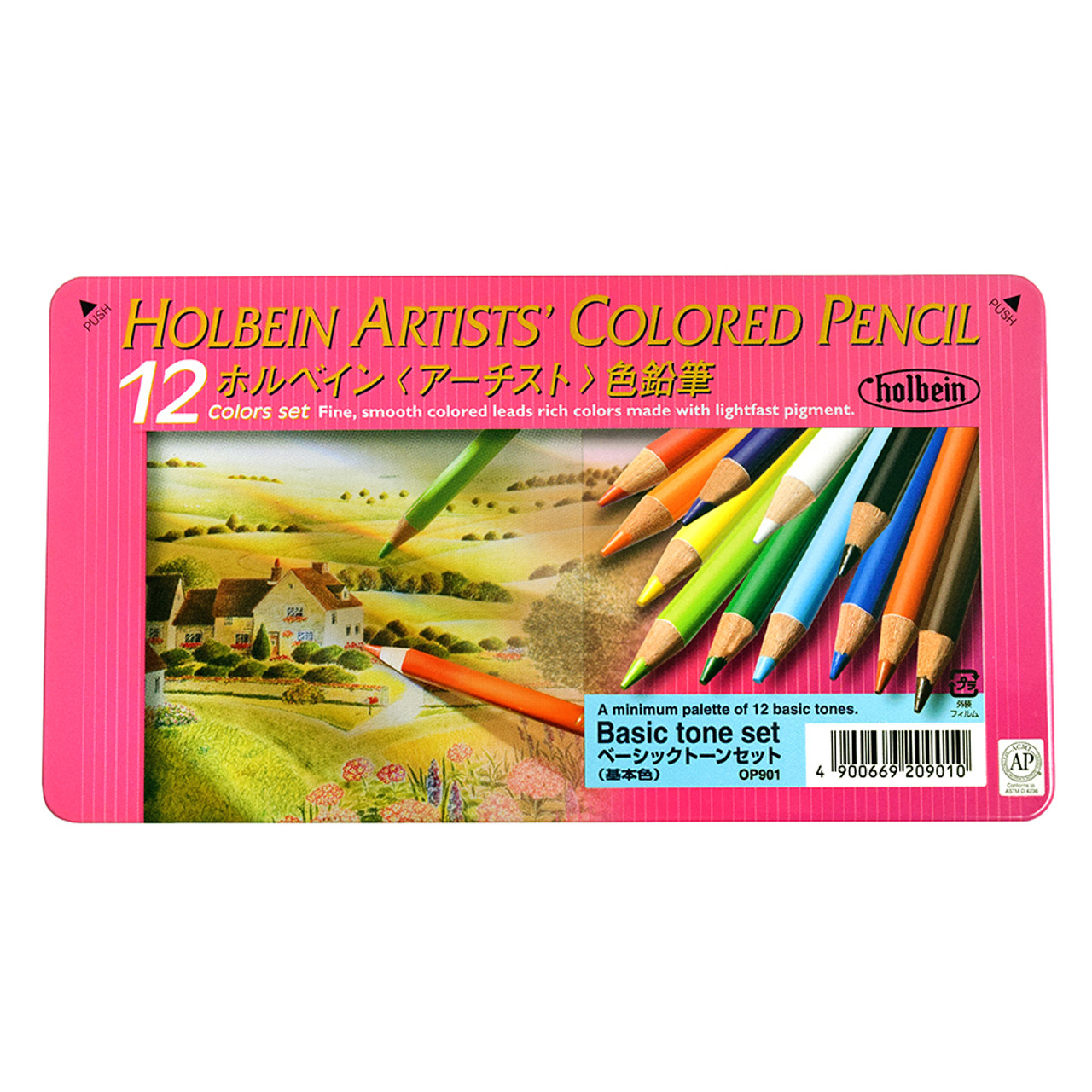 Derwent LIGHTFAST Professional Quality Artist Oil Base Colour Pencils 12  Tin Set