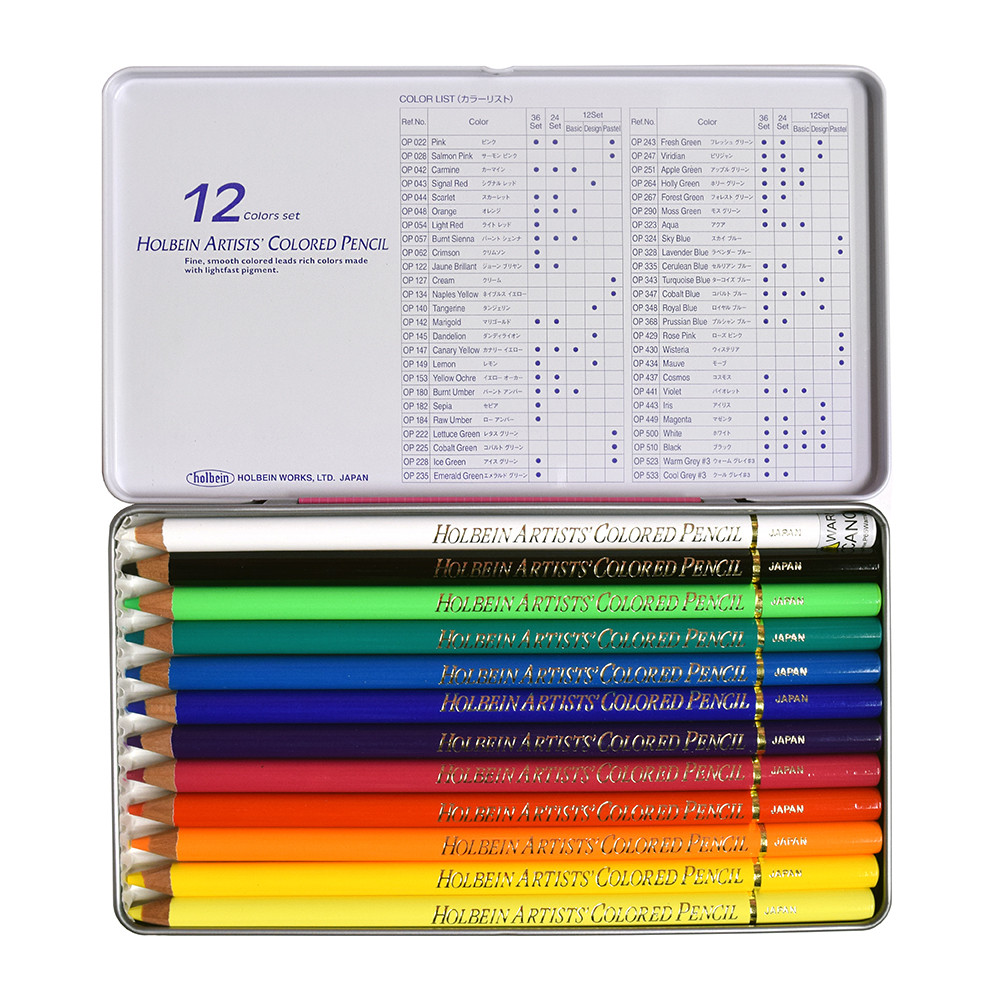 Holbein Artists' Colored Pencil Design Tone Set of 12 | Marker Supply