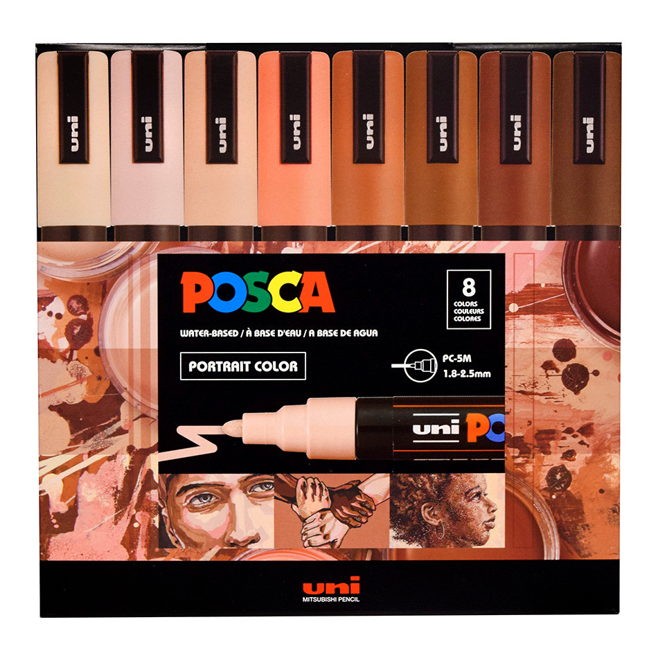 Posca PC-5M Set of 8 Portrait Tones | Marker Supply
