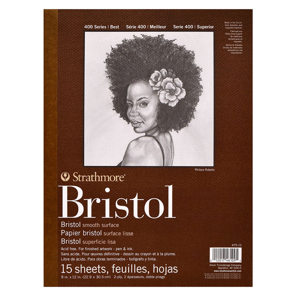 Strathmore Smooth Bristol Paper Pad, 9 x 12