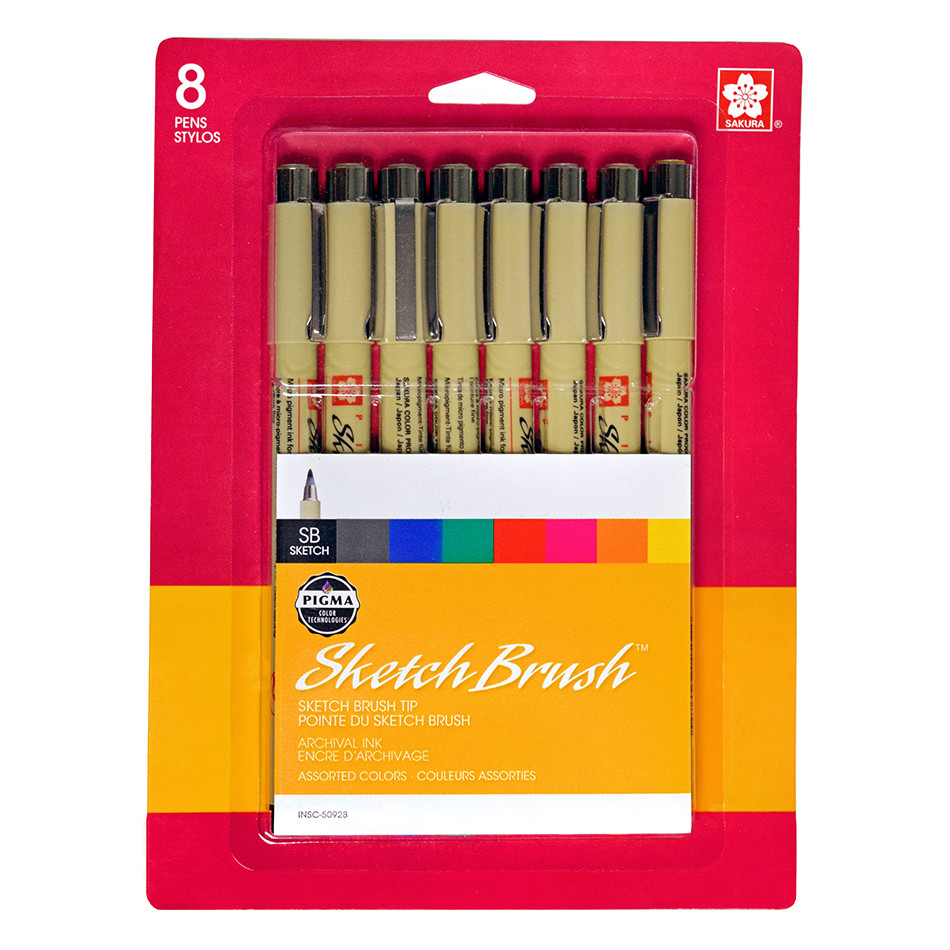 Sakura Pigma Sketch Brush Set of 8 | Marker Supply
