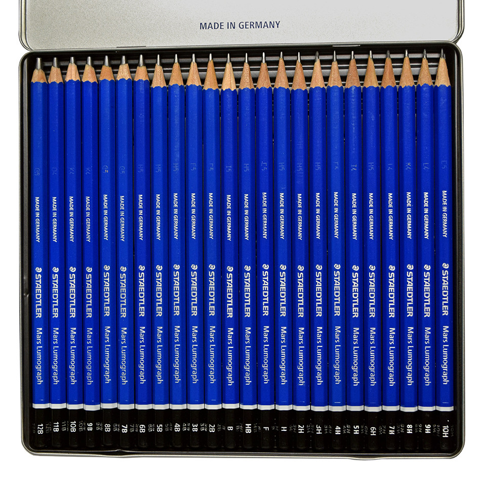 Staedtler Mars Lumograph Pencil Set of 24 | Marker Supply
