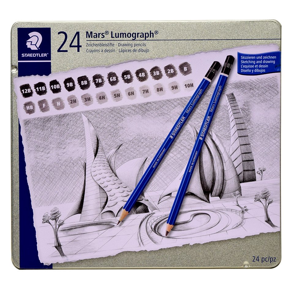 Staedtler Mars Lumograph Pencil Set of 24 | Marker Supply