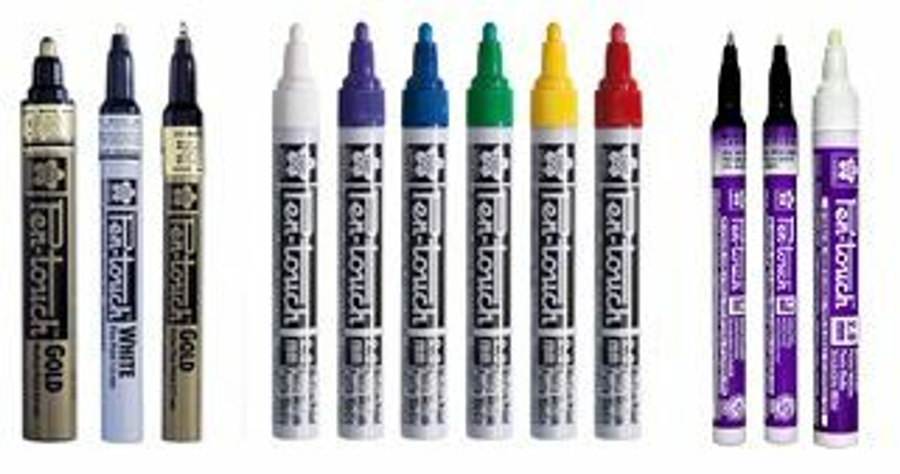 Sakura Pen-touch 0.7mm Extra Fine Tip Fluorescent 4-Pack