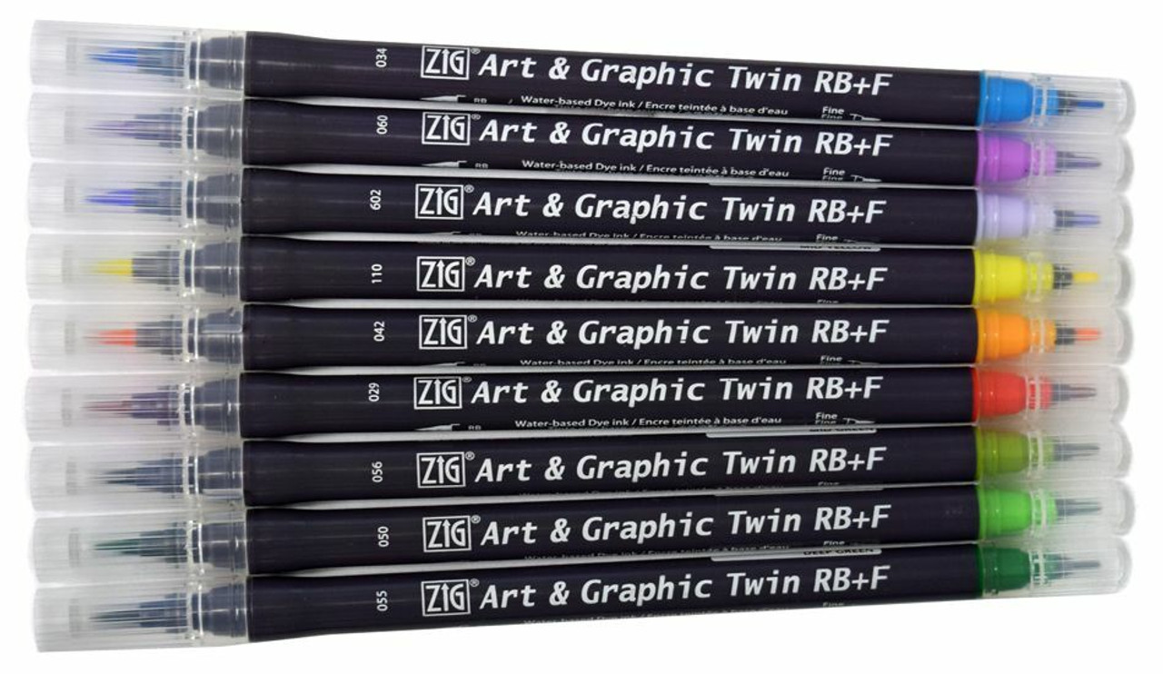 ZIG Art & Graphic Real Brush & Fine Sets