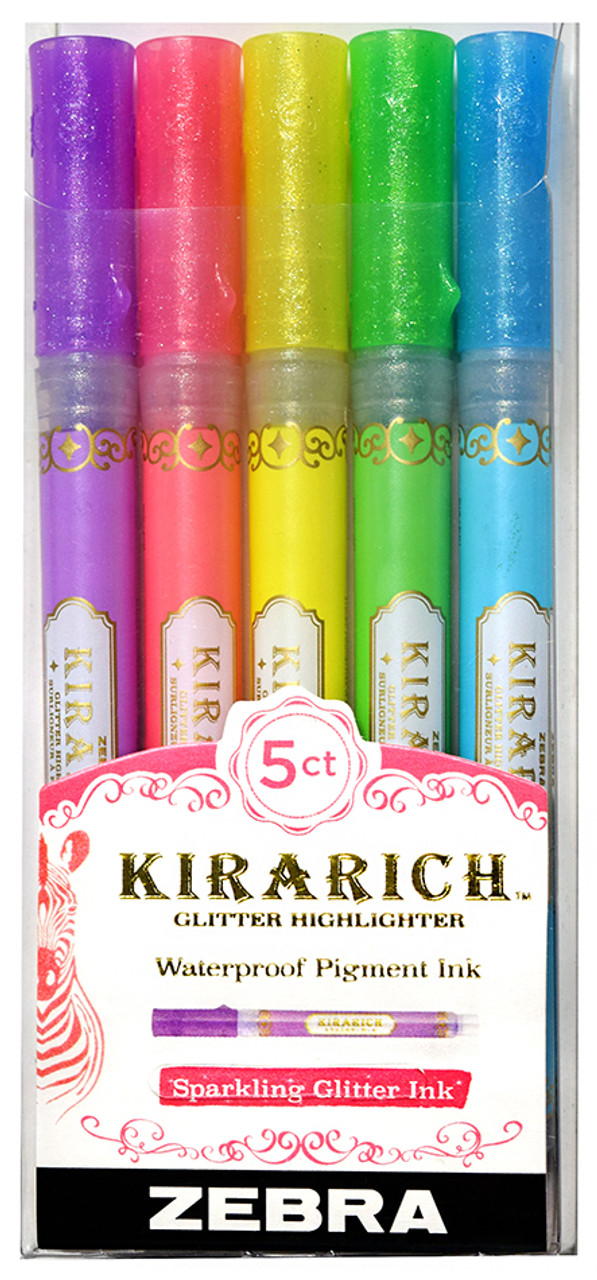 Zebra Kirarich Glitter Highlighters